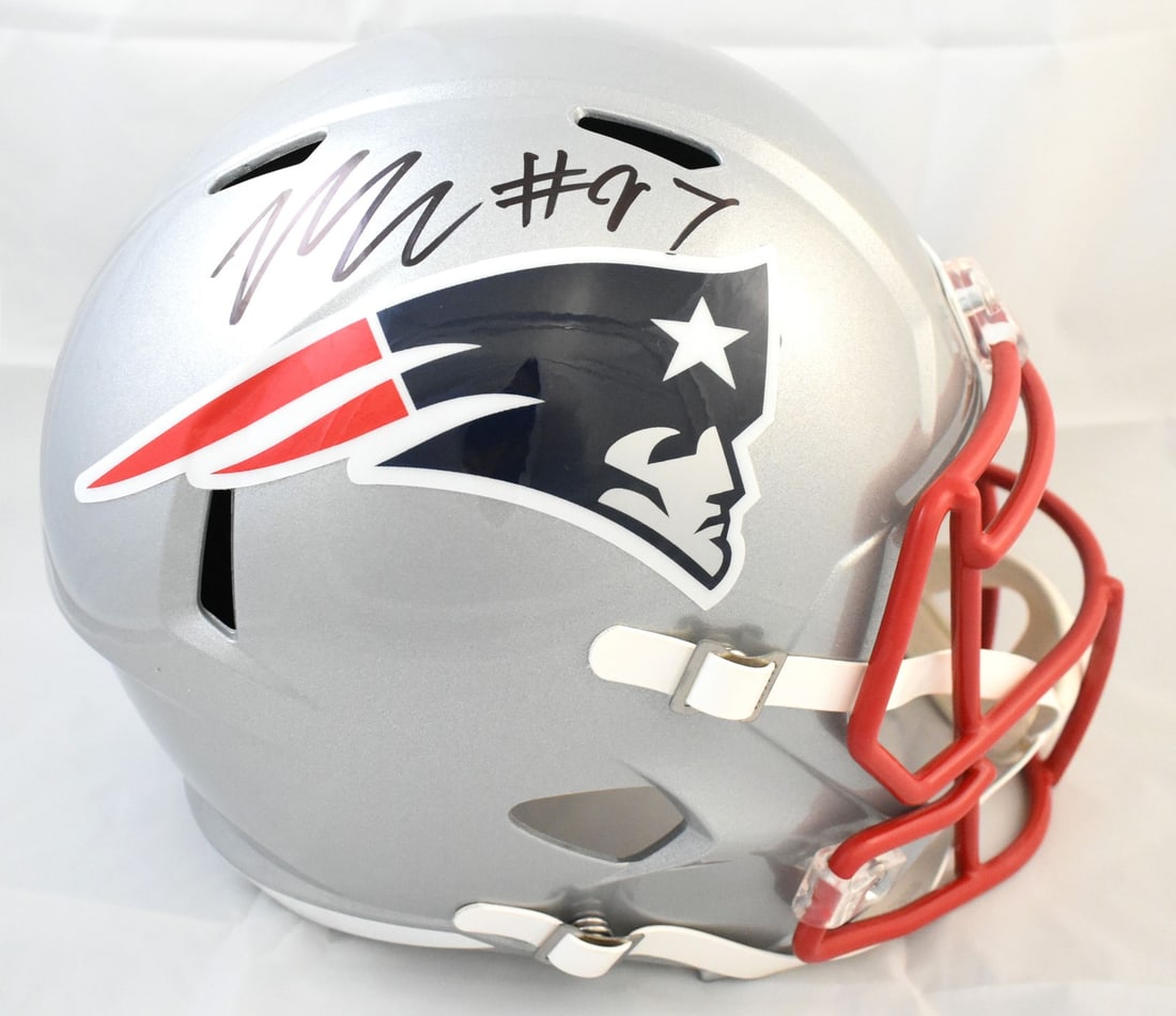 Autographed New England Patriots Full Size Speed Helmet Beckett Witness Hologram (1 of 5)