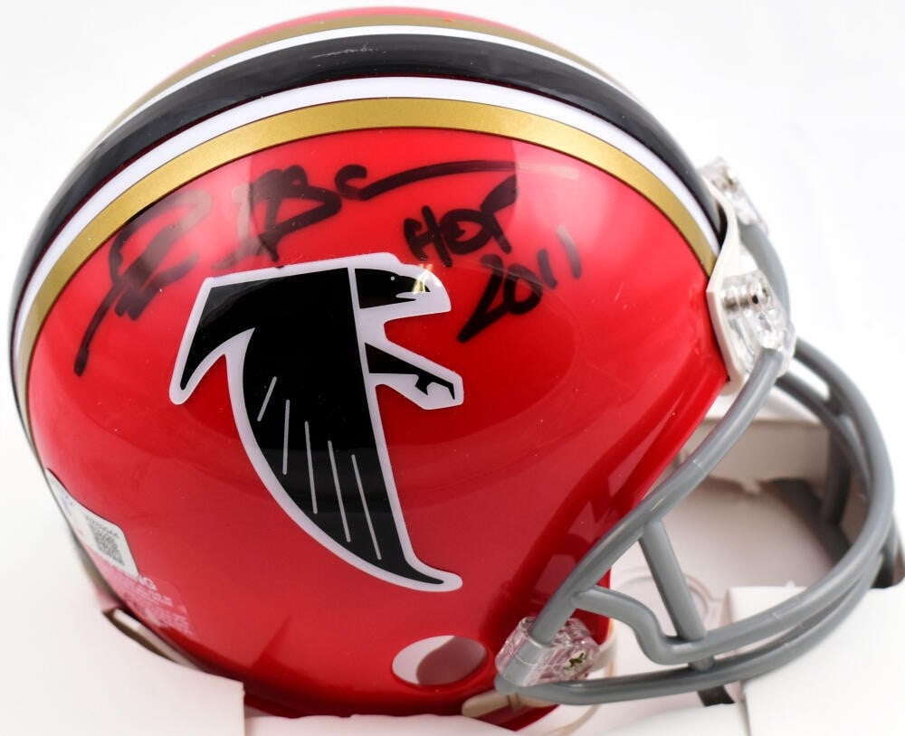 Deion Sanders Signed Atlanta Falcons Mini Helmet Beckett Holo (1 of 4)