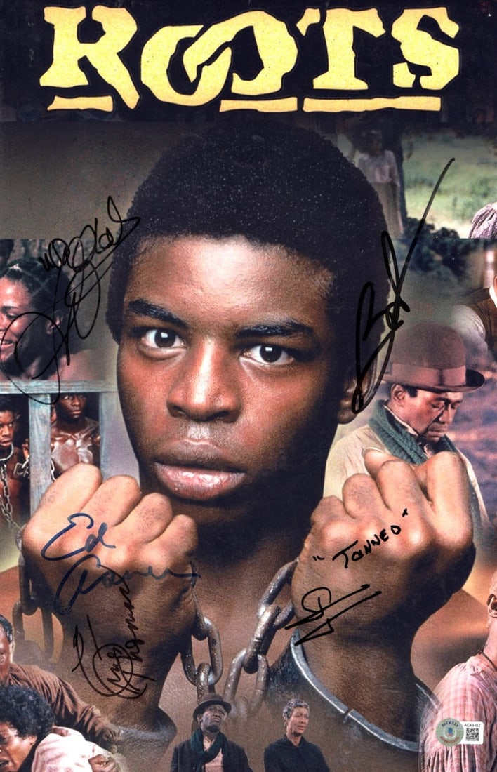 Roots Multi Signed 11X17 Photo Beckett Authenticated Legends: Roots Multi Signed 11X17 Photo Beckett Authenticated Legends This is a stunning original 11X17 photograph from the iconic series 'Roots,' featuring multiple autographs from notable actors. The image i