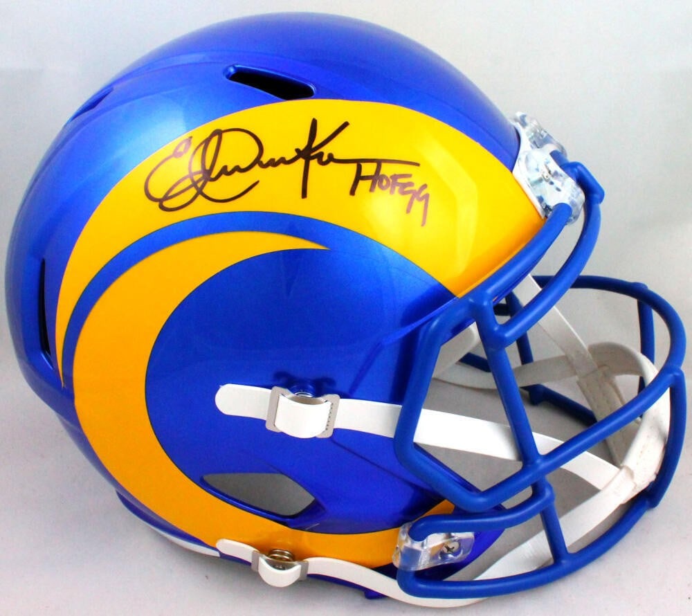 Eric Dickerson Signed LA Rams 2020 Speed Helmet Beckett Authenticated (1 of 9)