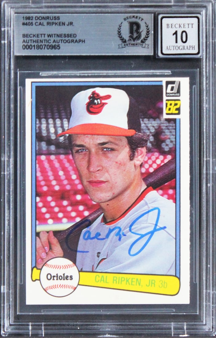 Cal Ripken Jr. Signed 1982 Donruss #405 Card Gem Mint 10 Beckett (1 of 2)