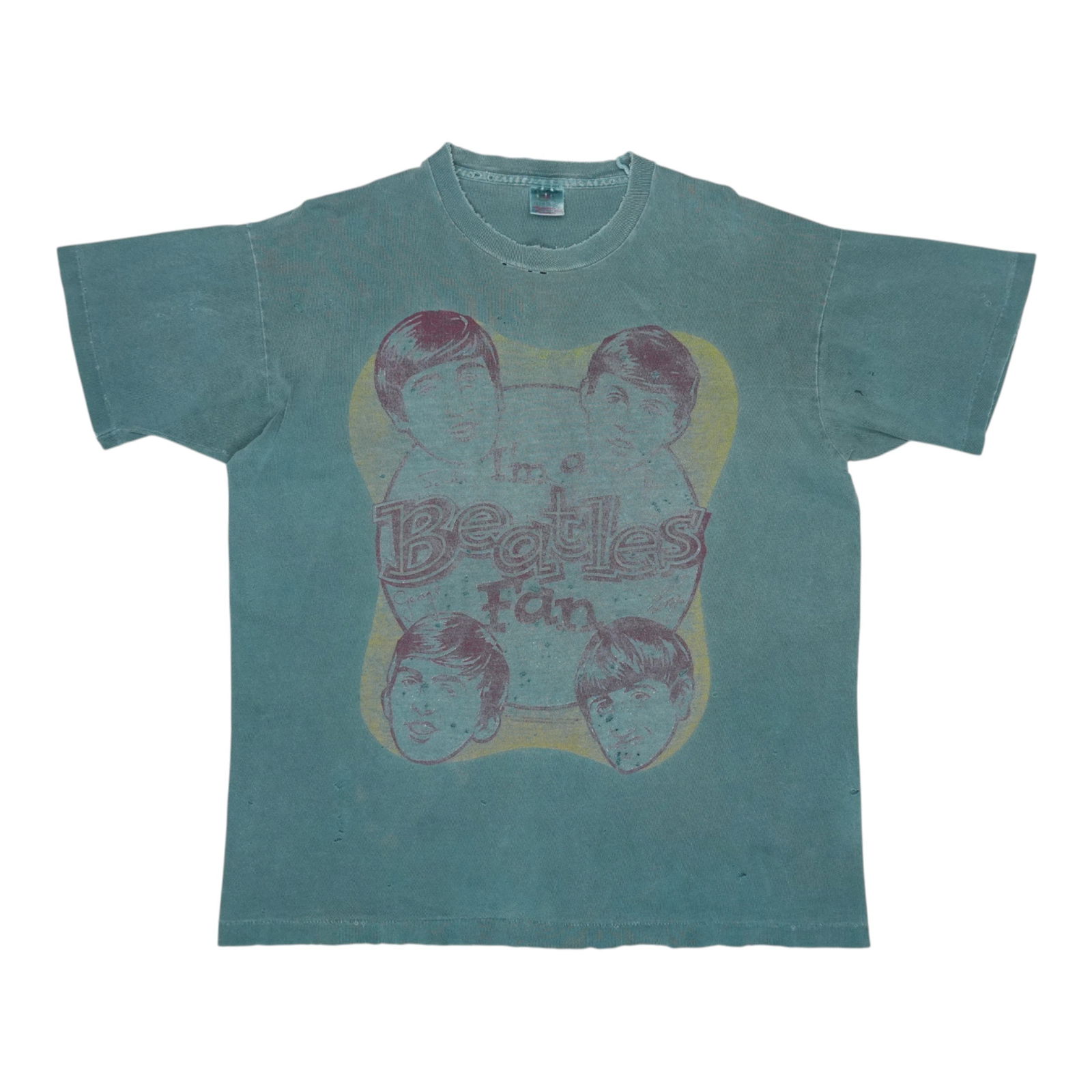 Vintage 1990s Grey The Beatles 100 Percent Cotton Extra Large Shirt: Vintage 1990s Grey The Beatles 100 Percent Cotton Extra Large Shirt This is an original vintage 1990s The Beatles shirt featuring front and back graphics. The shirt is made of 100% cotton in grey and