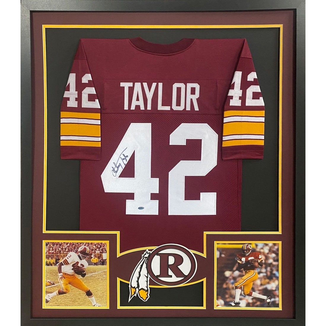 Charley Taylor Autographed Framed Jersey Leaf Authenticated Washington Football (1 of 3)