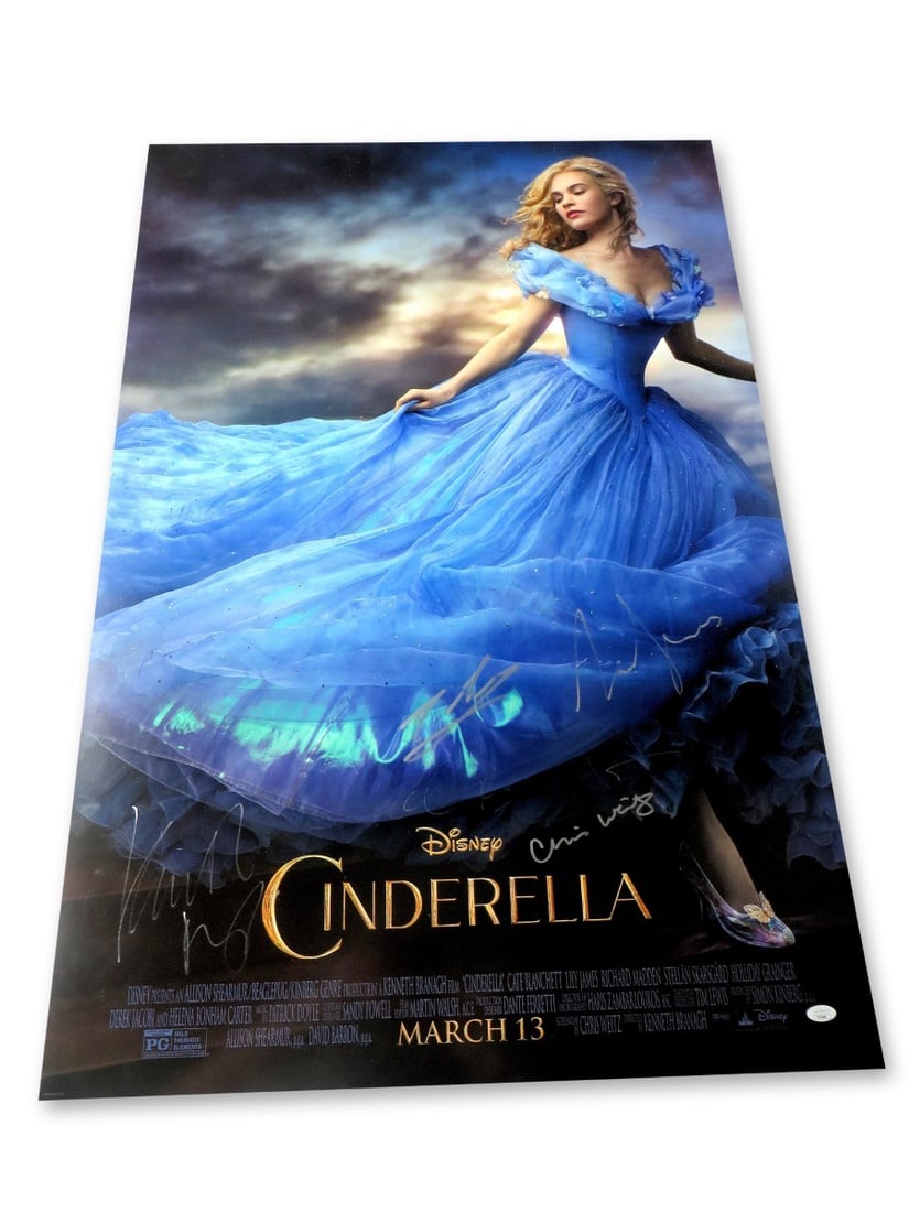 Cinderella Autographed 27x40 Poster by James Blanchett +3 JSA Certified (1 of 5)