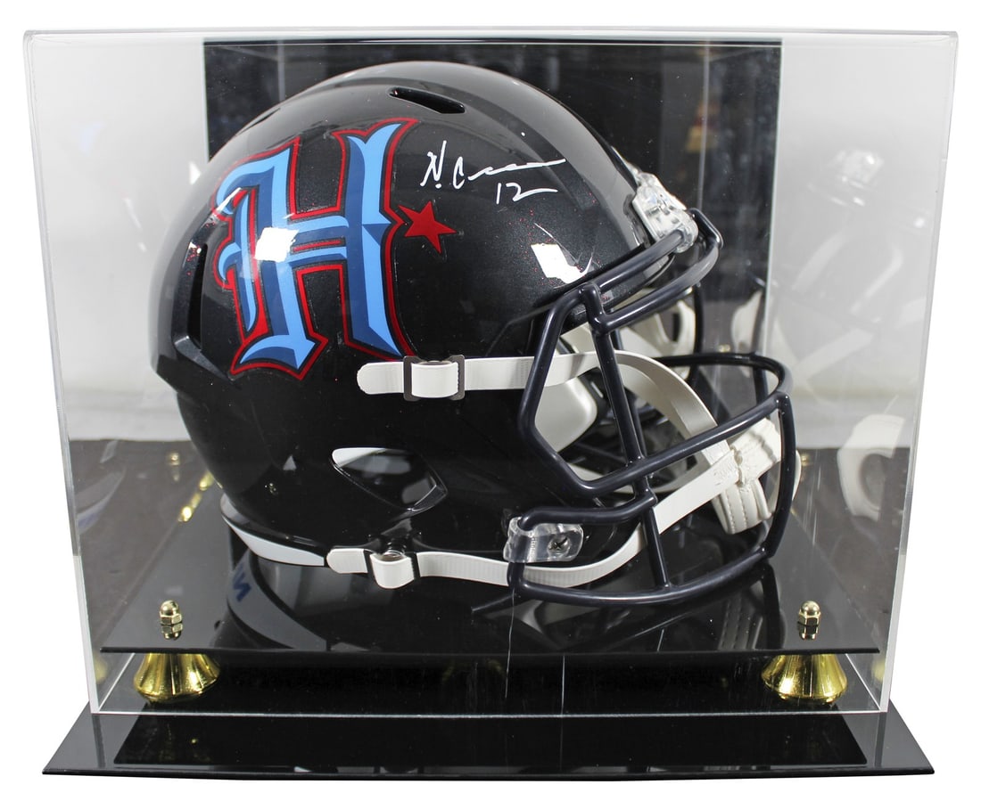 Nico Collins Signed 2024 Texans Full Size Speed Helmet with Display Case BAS (1 of 4)