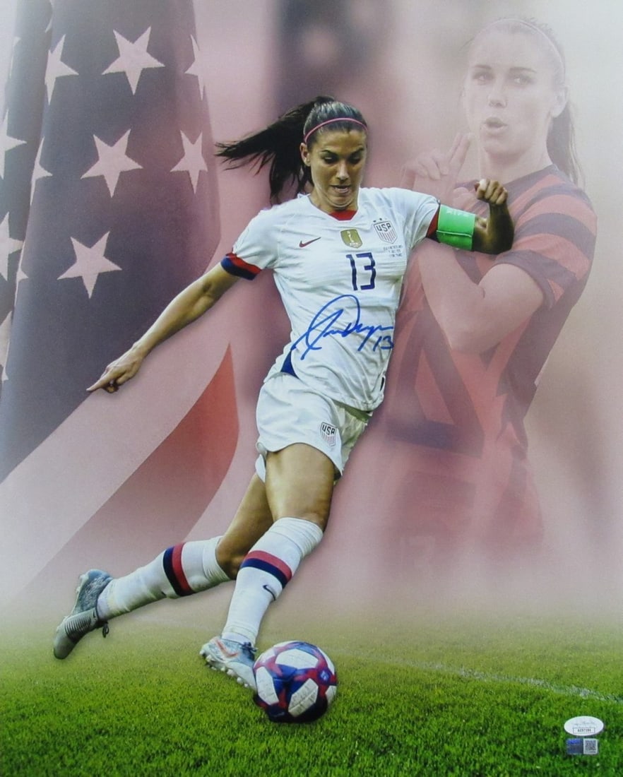 Alex Morgan Autographed 16x20 Photo US Women's Soccer JSA Certified: Alex Morgan Autographed 16x20 Photo US Women's Soccer JSA Certified Celebrate the spirit of soccer with this Alex Morgan signed 16x20 photo, showcasing one of the most iconic players of the US Women's