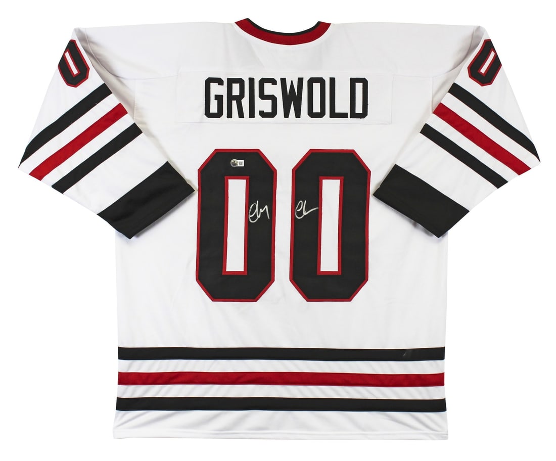 Chevy Chase Signed Christmas Vacation White Santa Jersey BAS Authenticated (1 of 7)