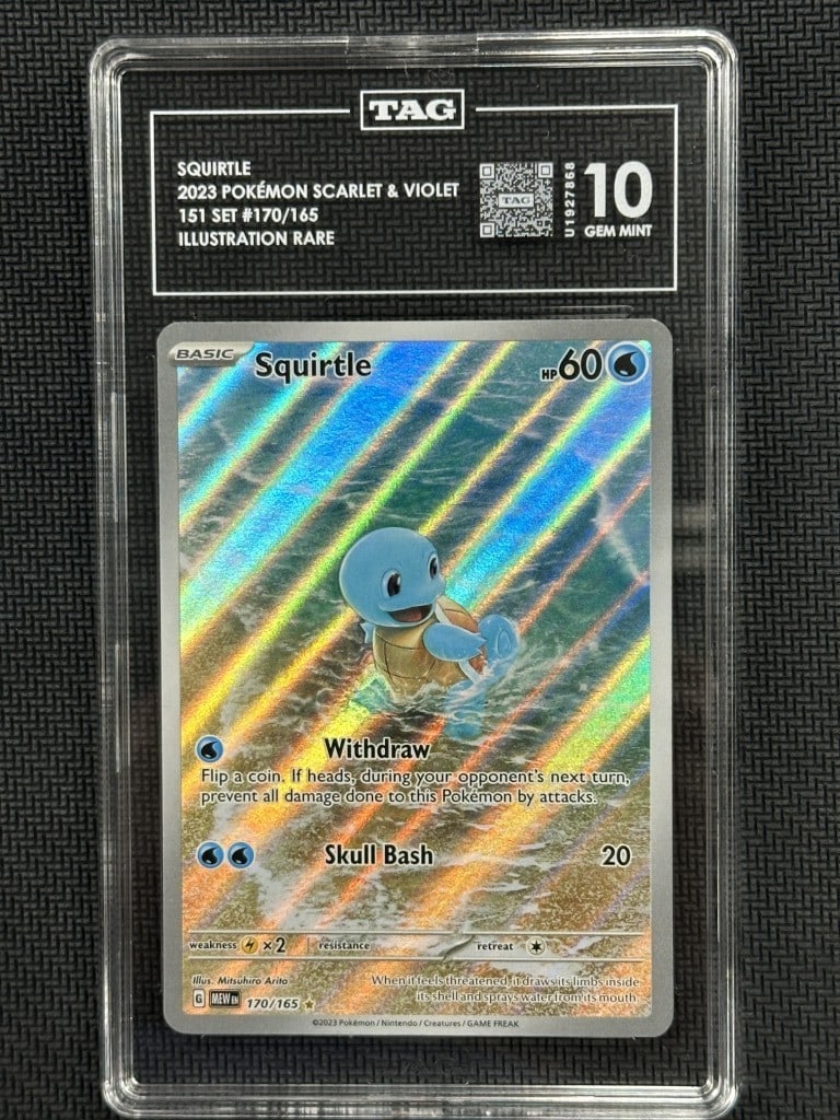 TAG 10 Graded Squirtle Illustration Rare Pokemon 151 Card 170/165 (1 of 2)