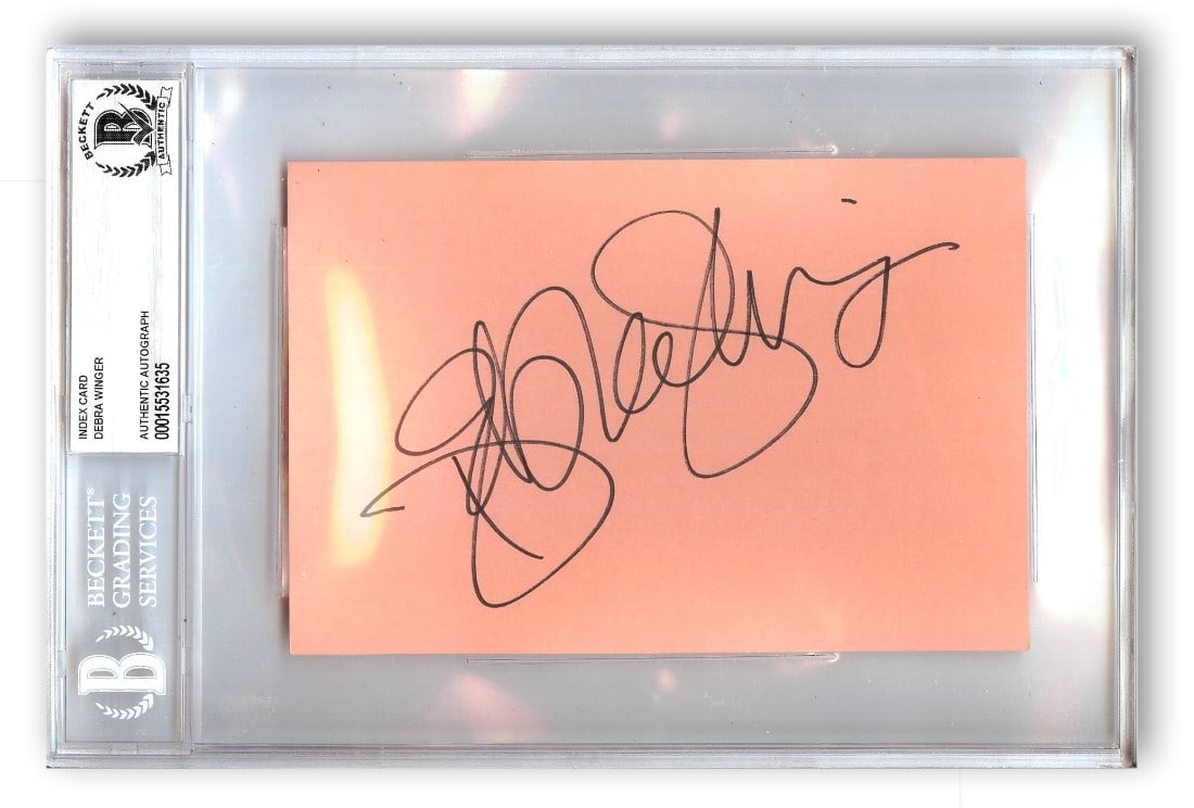 Debra Winger Autographed Index Card Urban Cowboy Beckett Authenticated 6 x 9 (1 of 1)