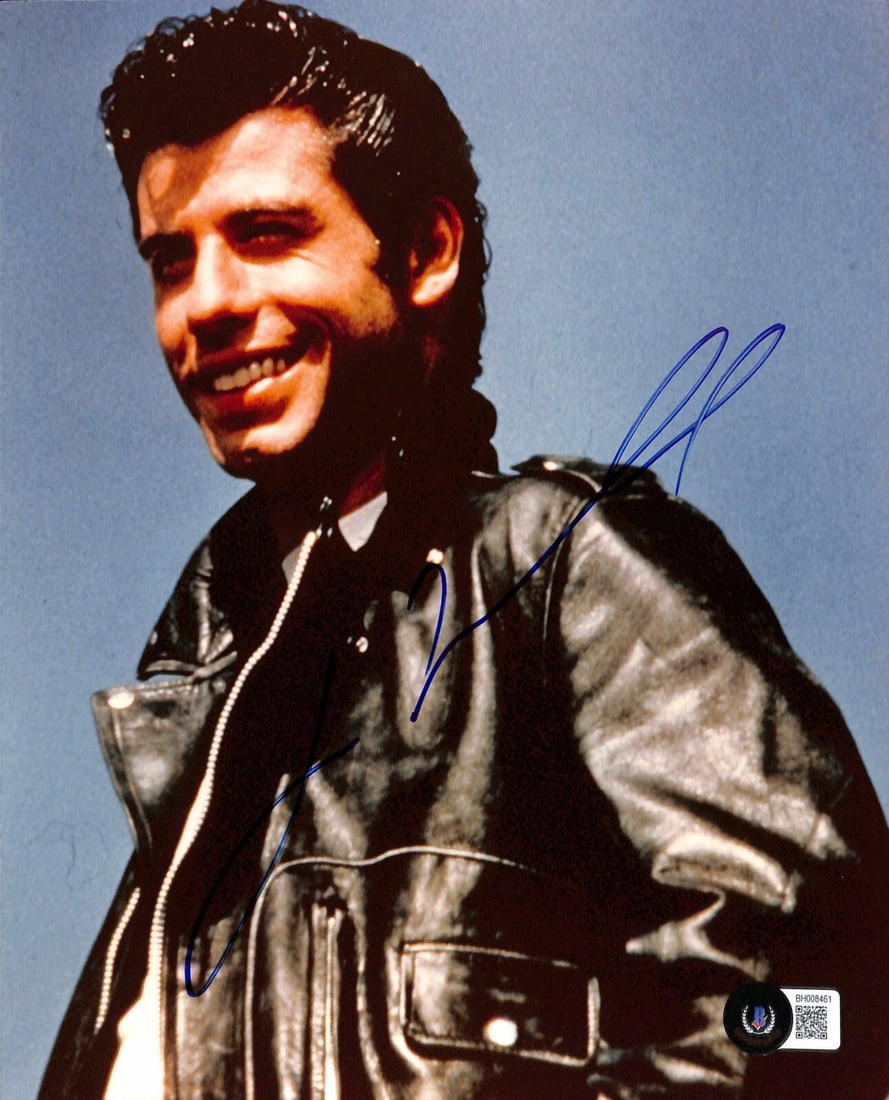 John Travolta Signed 8x10 Danny Zuko Photo Beckett Certified (1 of 1)