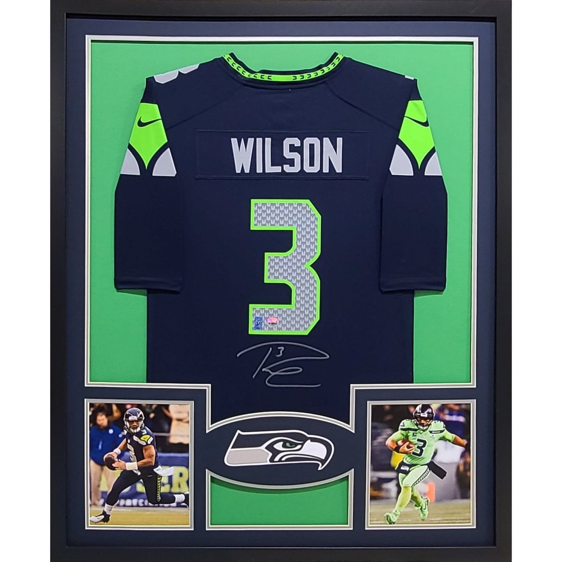 Russell Wilson Autographed Framed Jersey Seattle Seahawks Fanatics Authentic (1 of 2)