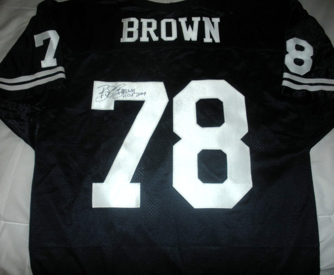 Bob Brown Los Angeles Rams Signed Wilson Jersey with COA (1 of 2)