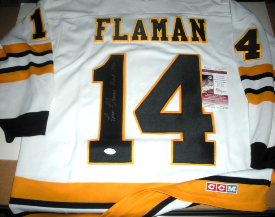 Fern Flaman Signed Boston Bruins CCM Jersey with JSA COA (1 of 4)