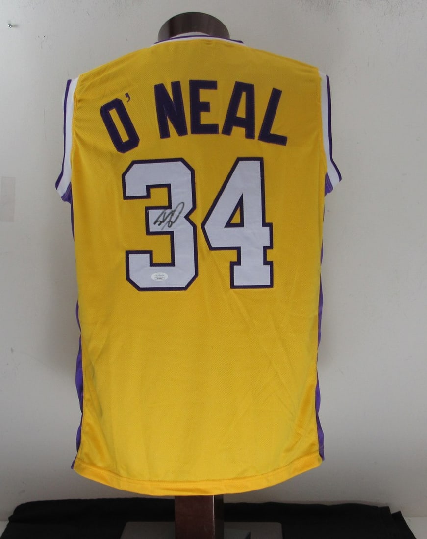 Shaquille O'Neal Signed Lakers Gold Custom Jersey JSA Authenticated (1 of 5)