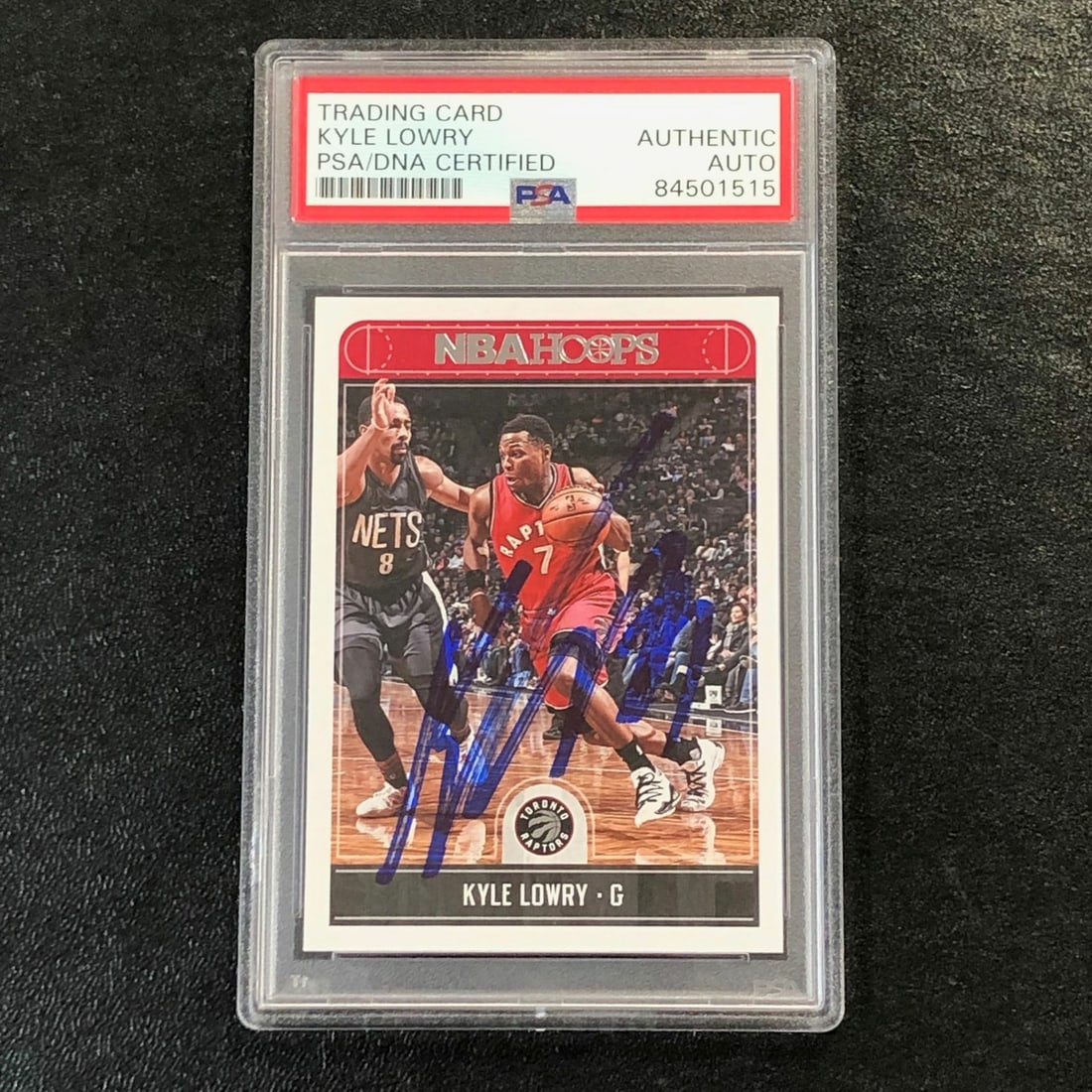 2017-18 NBA Hoops #176 Kyle Lowry Autographed Card PSA Authenticated (1 of 2)