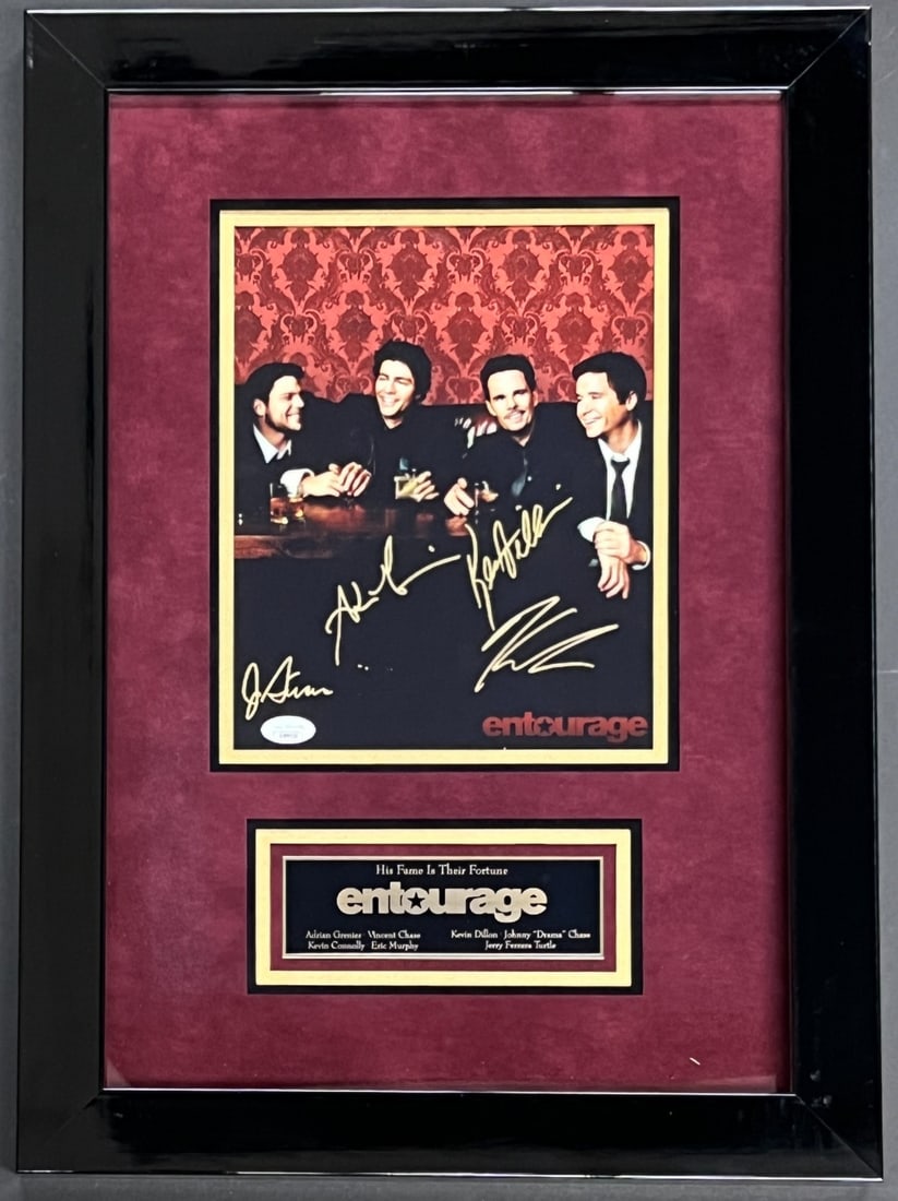 Entourage Cast Signed 8x10 Photo Custom Framed JSA Authenticated Display (1 of 3)