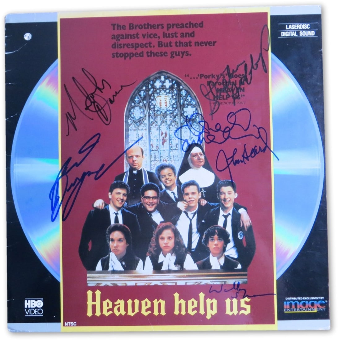 Heaven Help Us Autographed Laserdisc Cover JSA Certified Dempsey Sutherland (1 of 4)