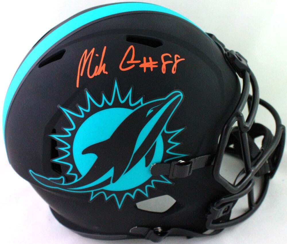 Mike Gesicki Autographed Miami Dolphins Eclipse Speed Helmet Beckett Authenticated (1 of 5)