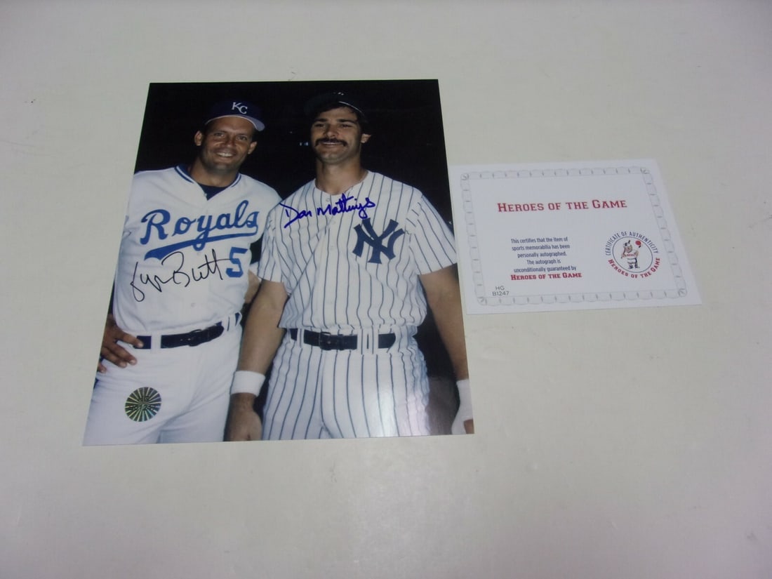 George Brett Don Mattingly Signed 8x10 Photo with COA MLB Legends (1 of 1)