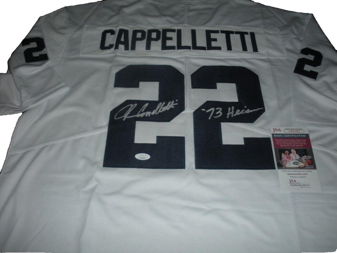 John Cappelletti Signed Nike Jersey Penn State BAS Authentication: John Cappelletti Signed Nike Jersey Penn State BAS Authentication Showcase your support for the Cleveland Browns with this officially licensed Nike jersey, signed by John Cappelletti. This pre-owned j