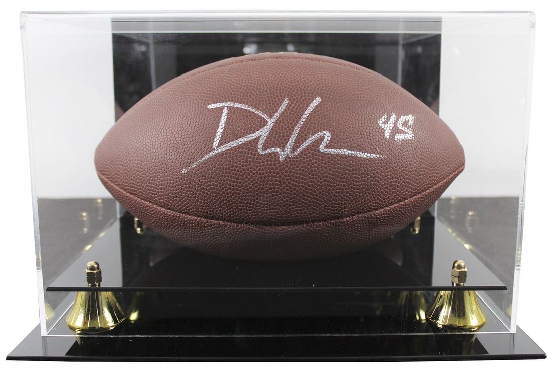 Devin White Autographed Philadelphia Eagles Wilson Football with Beckett Authentication and Display: Devin White Autographed Philadelphia Eagles Wilson Football with Beckett Authentication and Display Case This original autographed Wilson Super Grip football features the signature of Devin White,