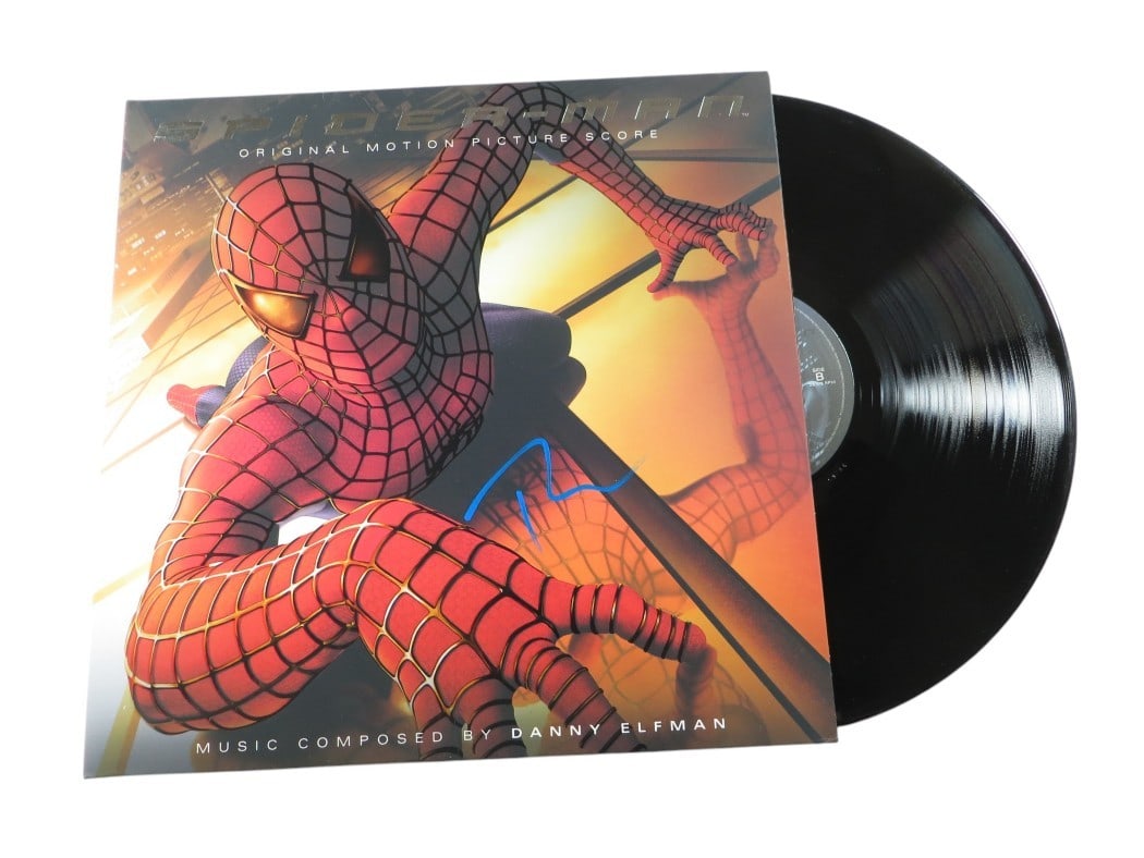 Tobey Maguire Signed Spider-Man Record Album Cover JSA Authenticated: Tobey Maguire Signed Spider-Man Record Album Cover JSA Authenticated This is an original autographed record album cover signed by Tobey Maguire, known for his iconic role as Spider-Man. The signature
