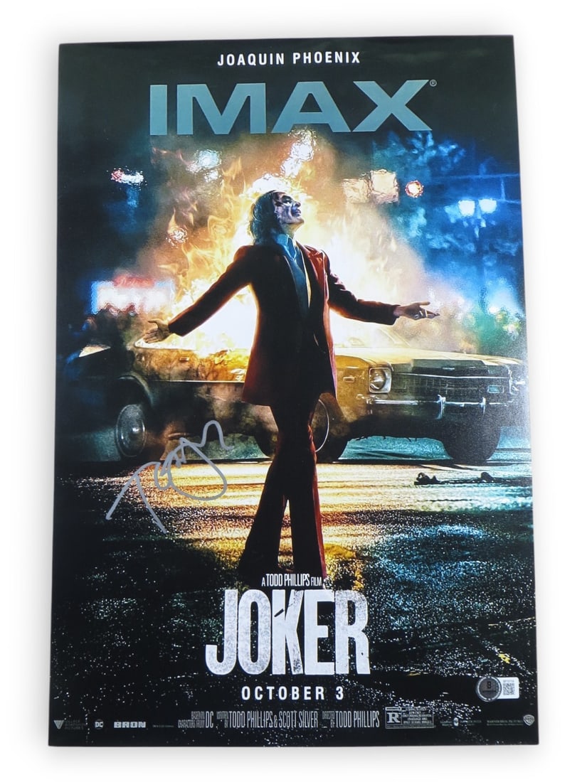 Todd Phillips Signed 12X18 Joker Photo with Beckett Authentication (1 of 2)