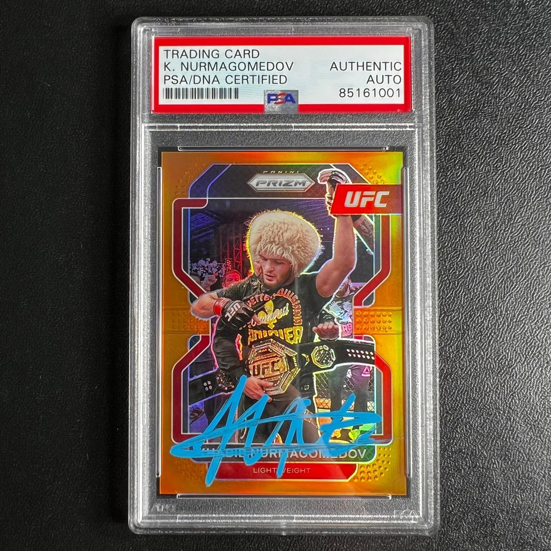 2022 Panini Prizm Khabib Nurmagomedov Signed Card PSA Authenticated (1 of 2)