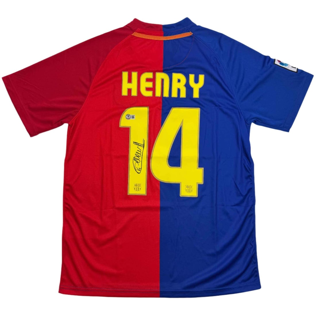 Thierry Henry Autographed FC Barcelona Blue Jersey Beckett COA Original (1 of 4)