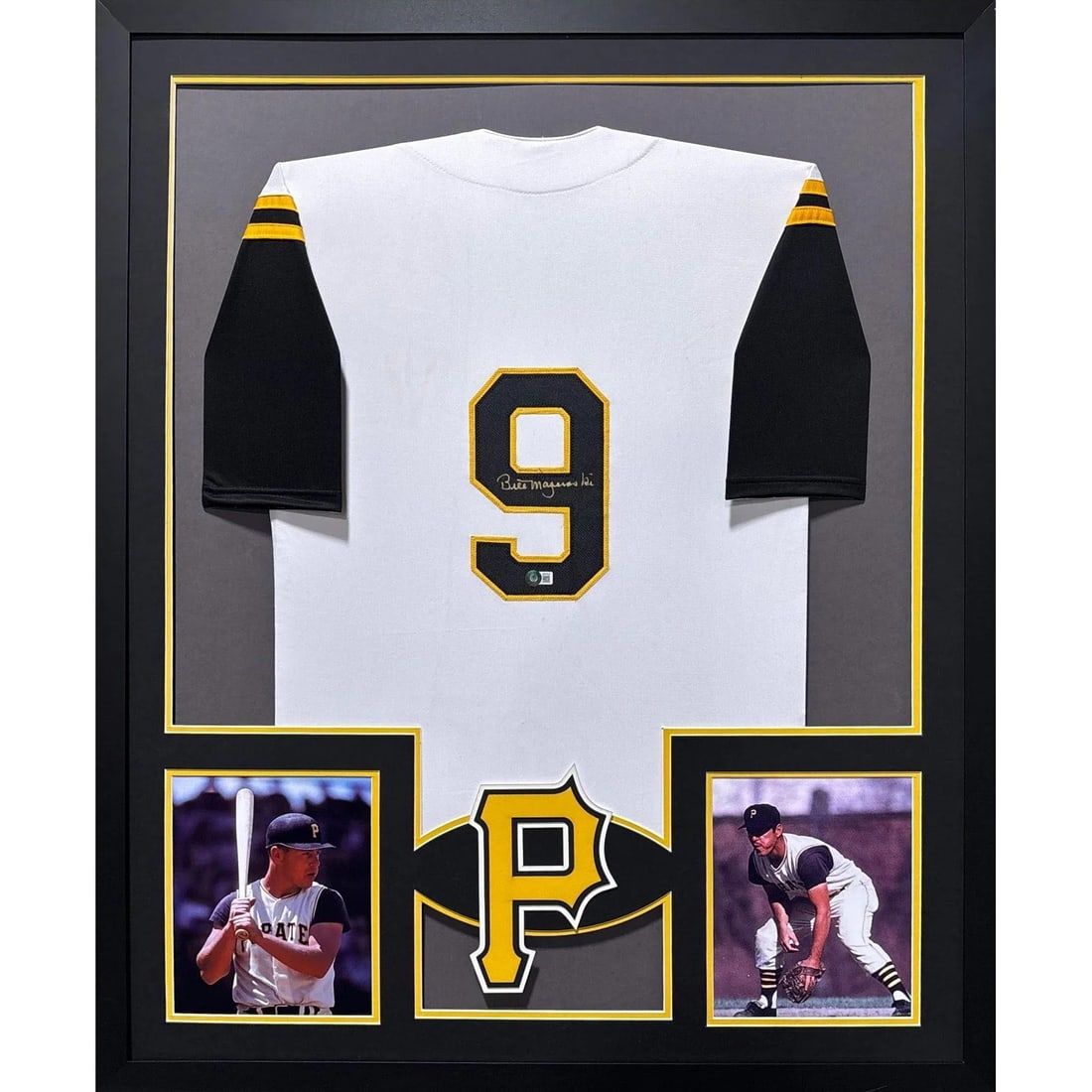 Bill Mazeroski Signed Jersey Framed Beckett Authenticated Pittsburgh Pirates (1 of 2)