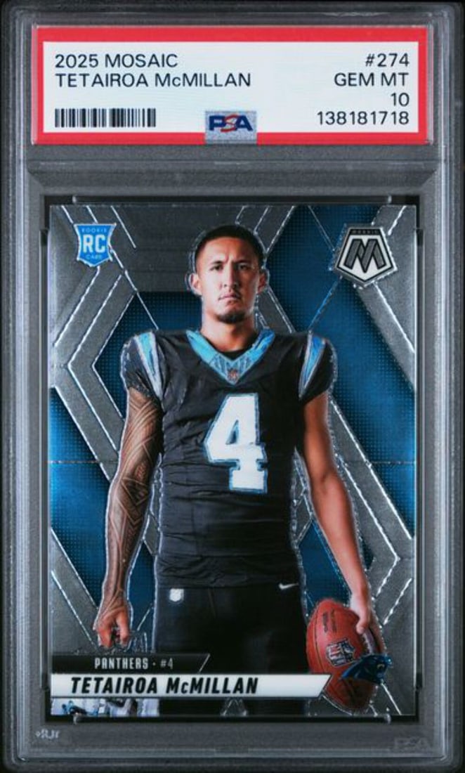 PSA 10 2025 Mosaic Tetairoa McMillan Rookie Card Variation #274 (1 of 2)