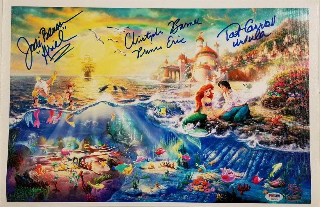 The Little Mermaid Jodi Benson Signed 11x17 Canvas PSA/DNA Authenticated Photo: The Little Mermaid Jodi Benson Signed 11x17 Canvas PSA/DNA Authenticated Photo This is a cast signed 11x17 photograph canvas from the beloved movie "The Little Mermaid." The photograph is an original