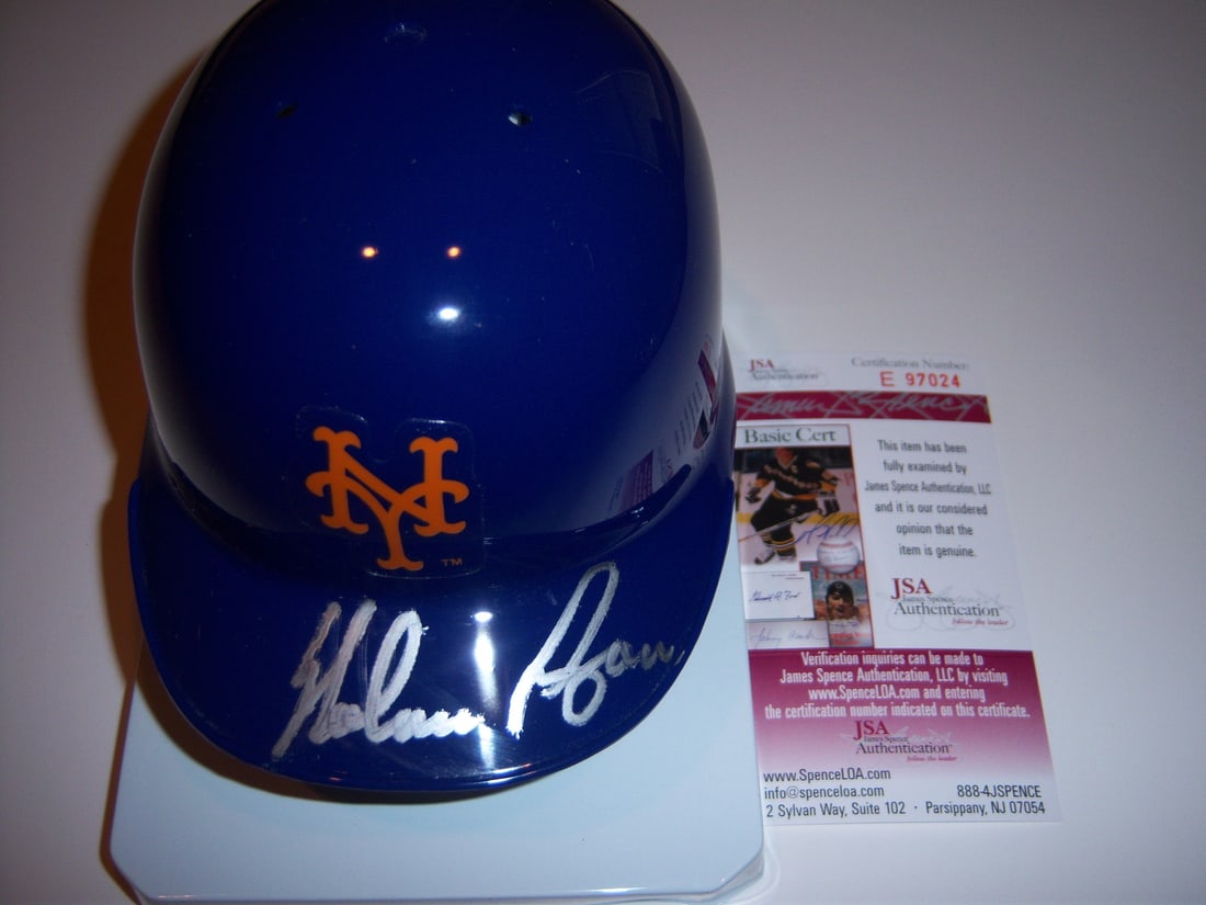 Nolan Ryan Signed Mini Helmet JSA/COA New York Mets Rangers (1 of 2)