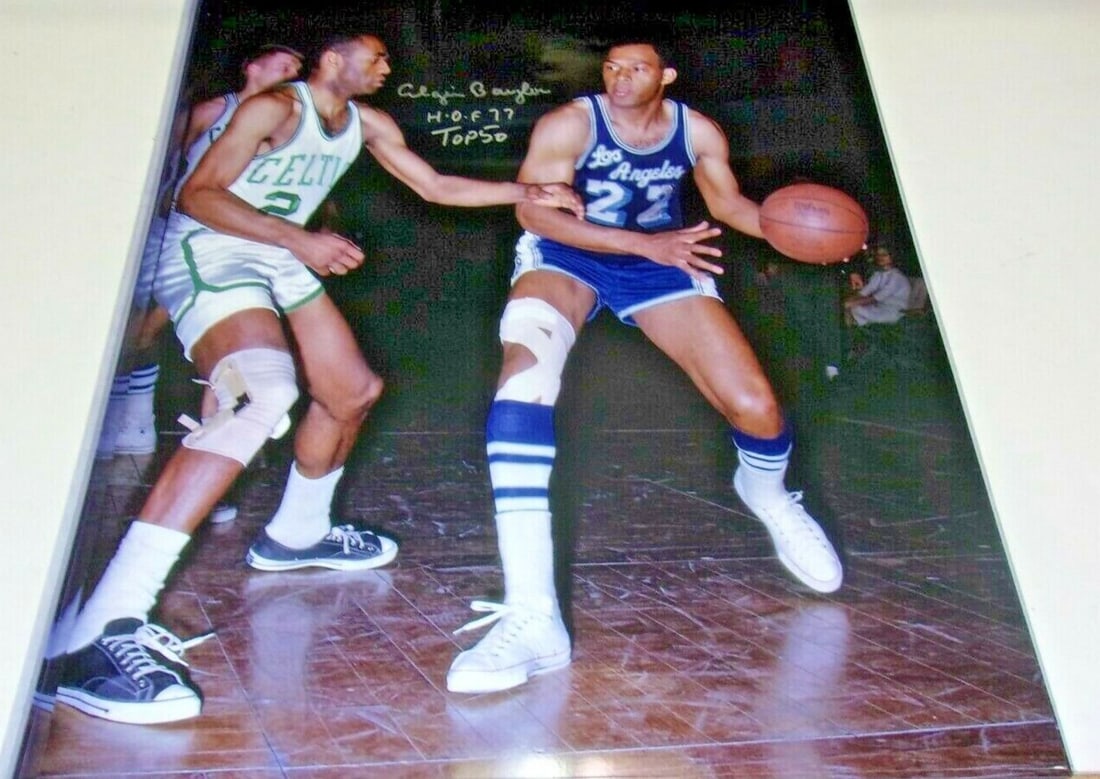 Elgin Baylor Signed 16x20 Lakers Photo with COA NBA HOF Top 50 (1 of 1)