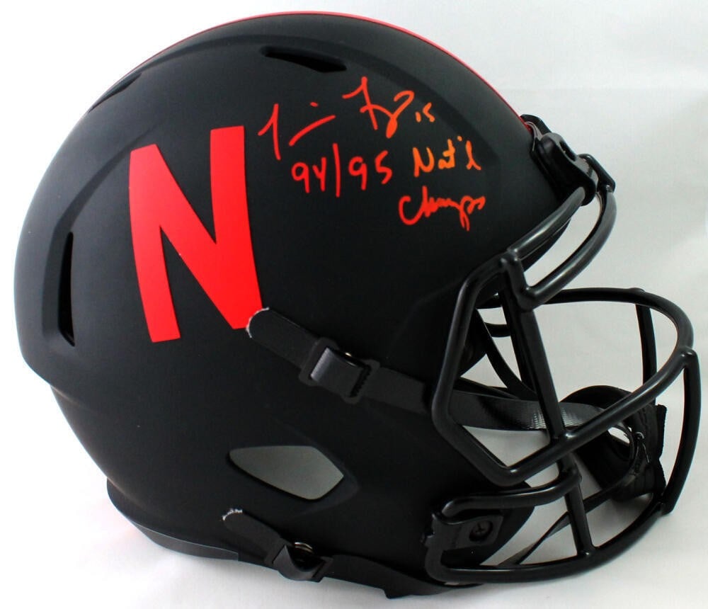 Tommie Frazier Autographed Nebraska Eclipse Speed Helmet Beckett Auth: Tommie Frazier Autographed Nebraska Eclipse Speed Helmet Beckett Auth This is an original full-size Eclipse helmet signed by Tommie Frazier, a legendary player of the Nebraska Cornhuskers football tea