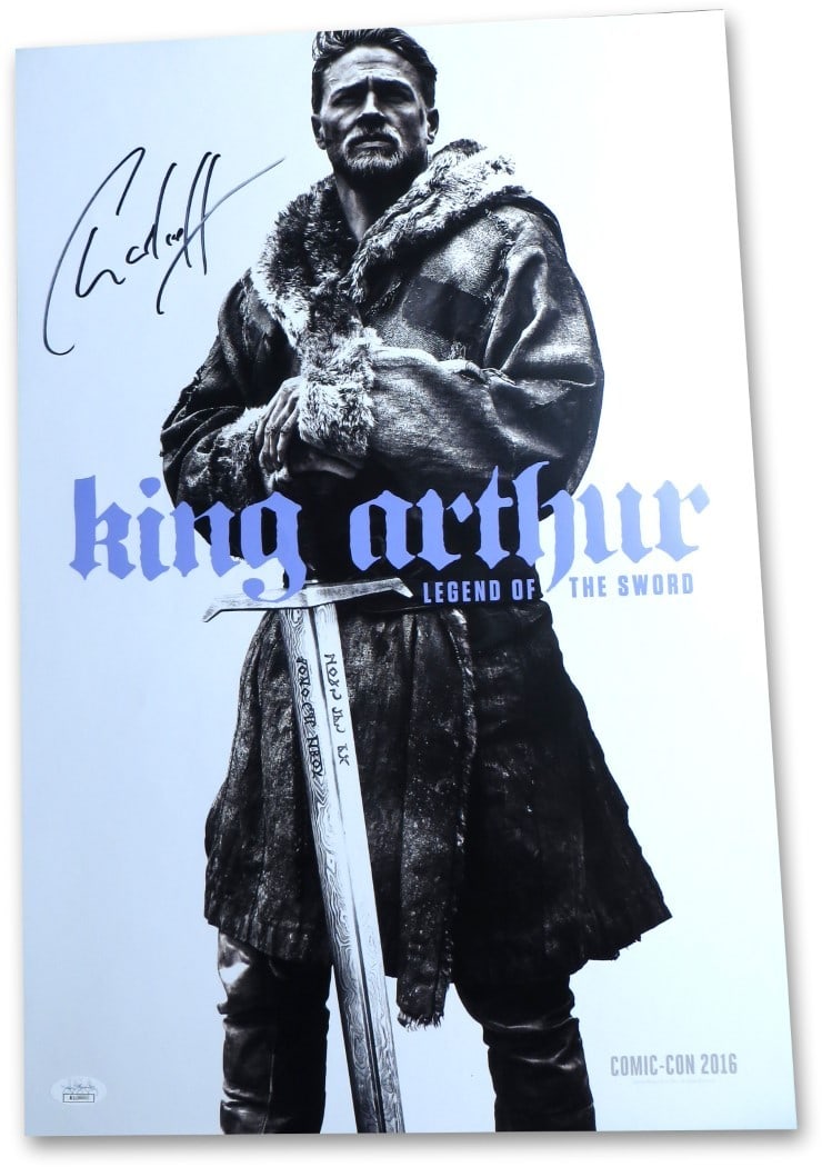 Charlie Hunnam Autographed 13X20 Original Poster JSA Certified King Arthur: Charlie Hunnam Autographed 13X20 Original Poster JSA Certified King Arthur This original poster features a striking image from "King Arthur: Legend of the Sword" and is autographed by Charlie Hunnam.