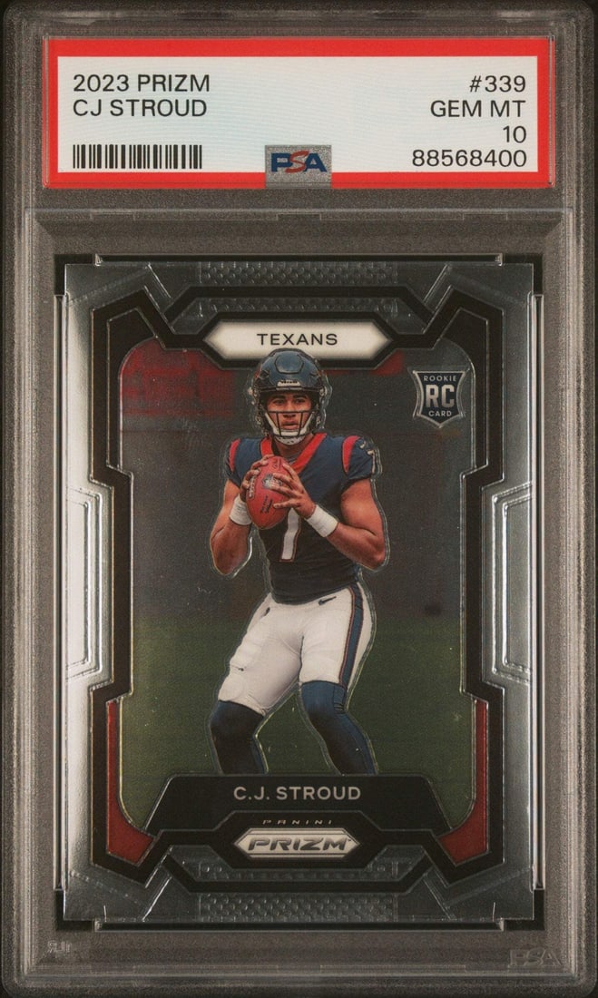 2023 Panini Prizm C.J. Stroud #339 Rookie Football Card PSA 10 Authentic (1 of 2)