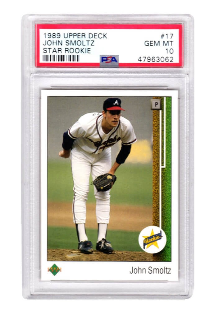 John Smoltz 1989 Upper Deck Baseball #17 RC PSA 10 Gem Mint Card (1 of 2)