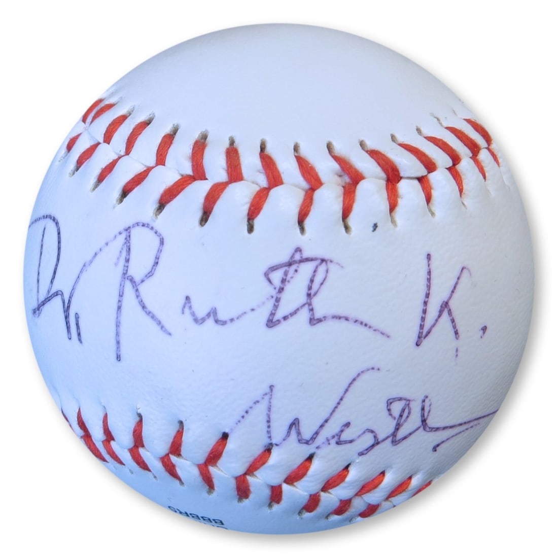 Dr. Ruth Westheimer Autographed Baseball with Global Authentics Certification (1 of 3)