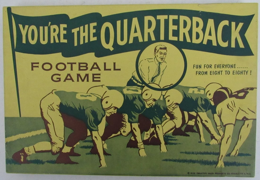 You're the Quarterback 1958 Football Board Game Original Mint (1 of 5)