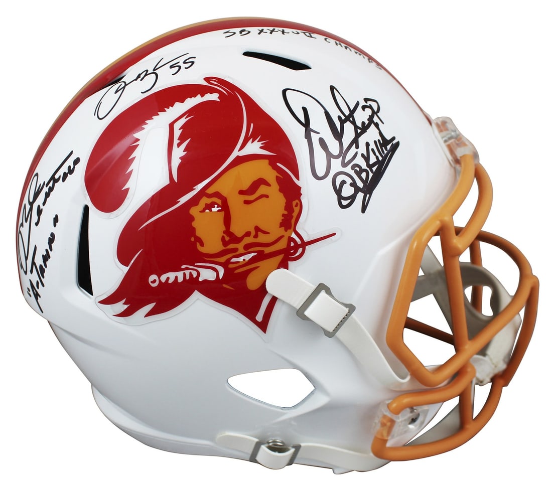 Tampa Bay Buccaneers Signed Helmet Sapp Brooks Alstott BAS Witnessed (1 of 5)
