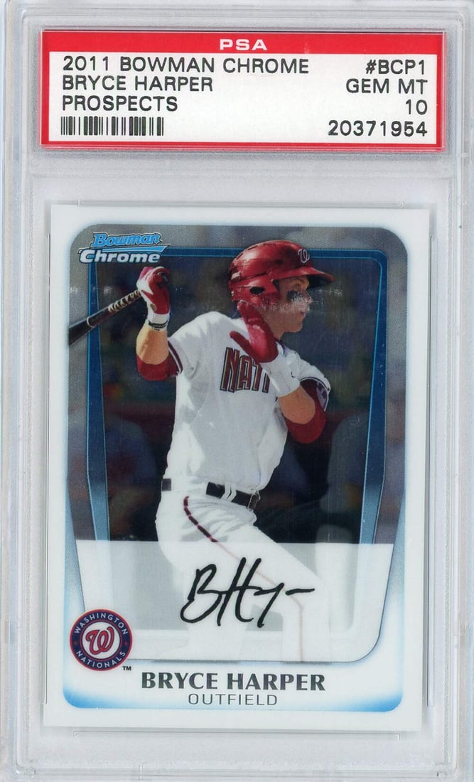 2011 Bowman Chrome Bryce Harper Rookie Card PSA 10 Authentic (1 of 2)