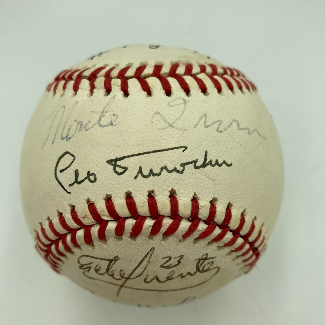 Willie Mays Leo Durocher Signed Baseball San Francisco Giants Beckett Authenticated (1 of 11)