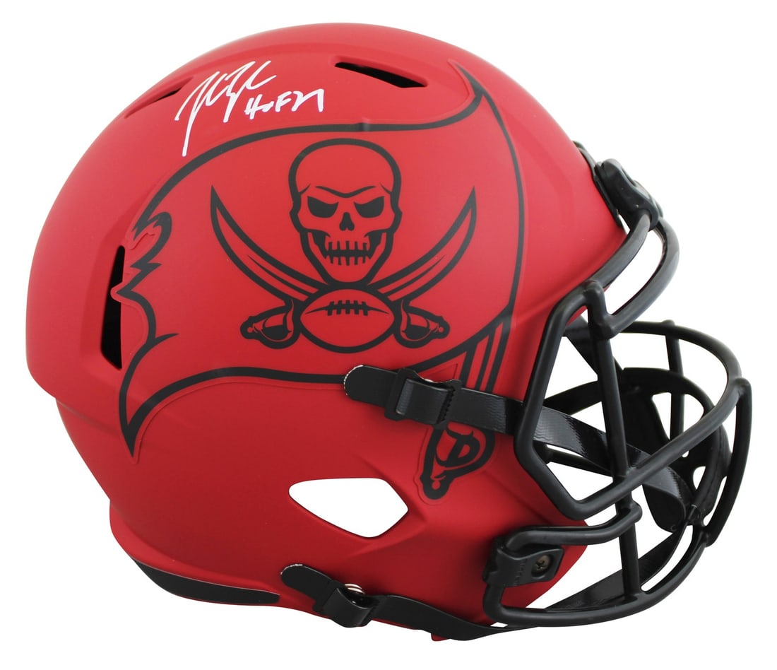 John Lynch Signed Buccaneers Rave Full Size Helmet HOF 21 BAS Authenticated (1 of 3)