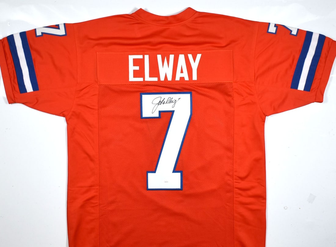 John Elway Signed Denver Broncos Orange Jersey JSA W (1 of 3)