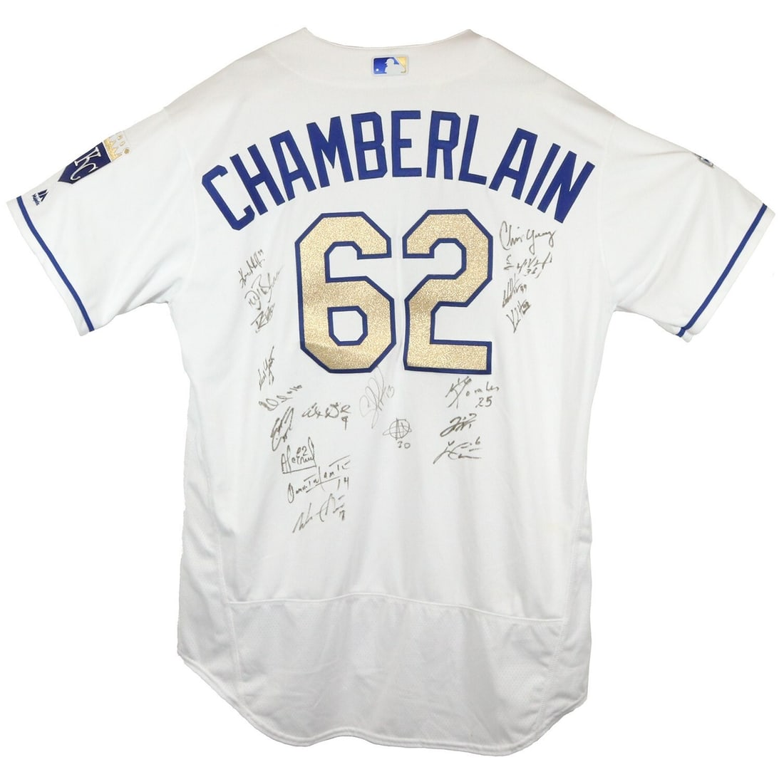 2015 Kansas City Royals Team Signed Jersey with JSA COA (1 of 7)