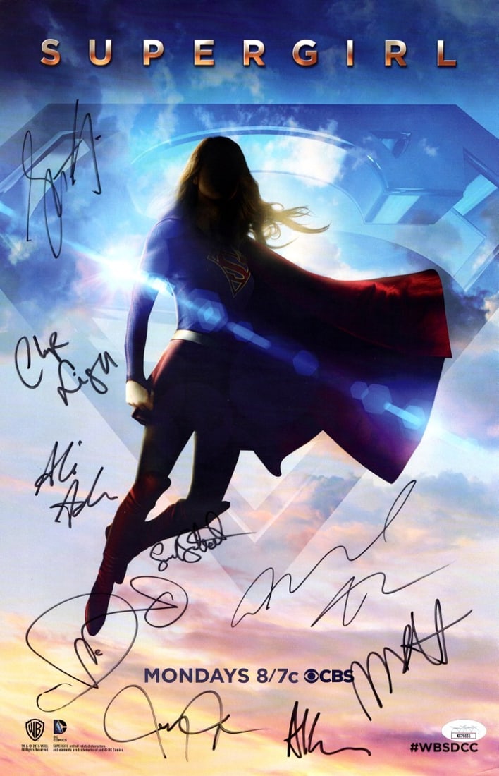 Supergirl Cast Autographed 11x17 Poster with JSA Authentication (1 of 2)