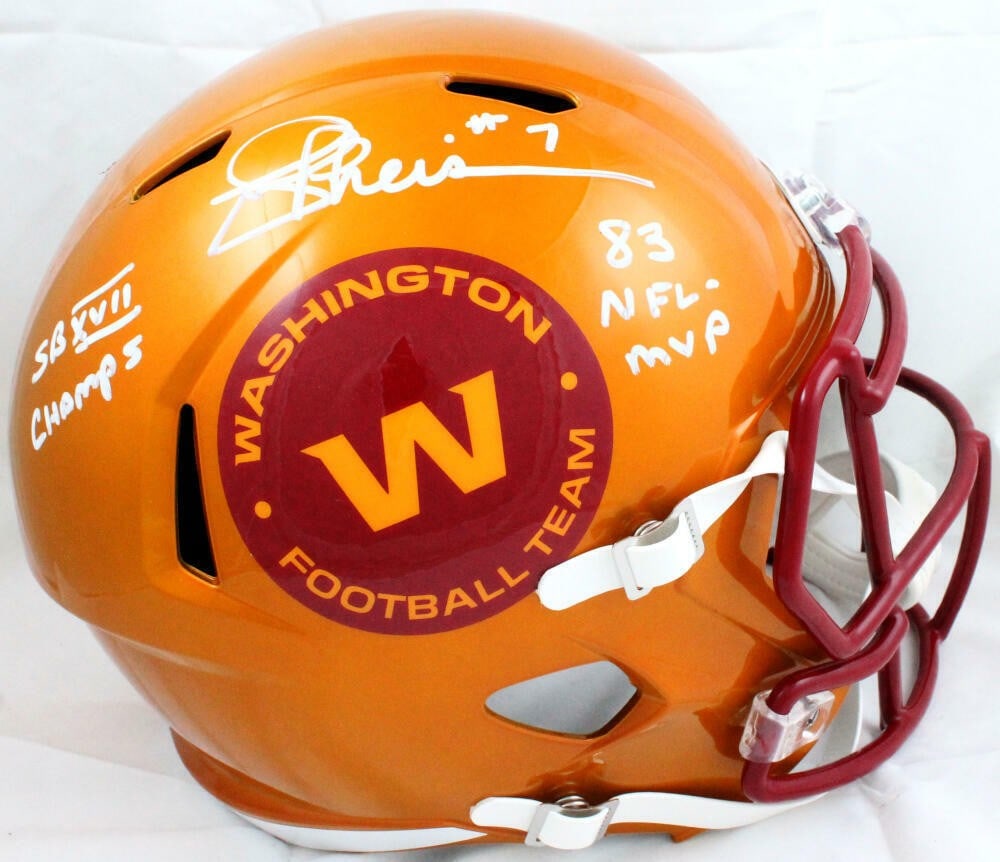Joe Theismann Autographed Full Size WFT Flash Helmet Beckett Authenticated (1 of 7)