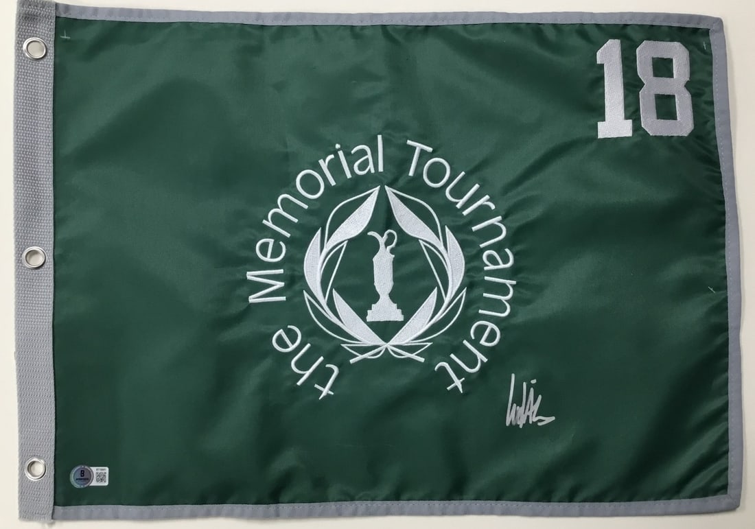 Ludvig Aberg Signed The Memorial Tournament 18 Pin Flag Beckett Authenticated (1 of 4)