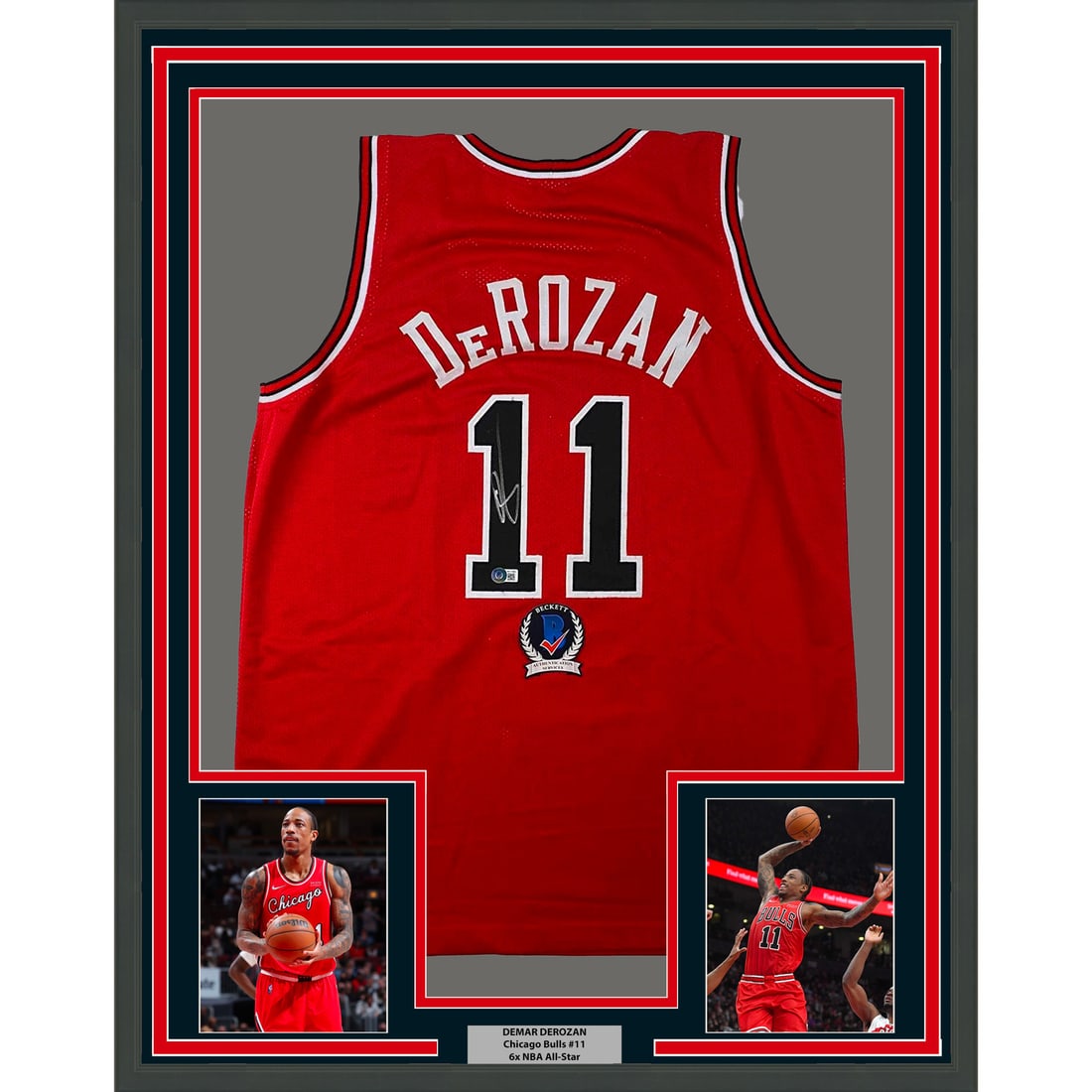 Framed DeMar DeRozan Signed Chicago Bulls Jersey with Beckett COA (1 of 2)